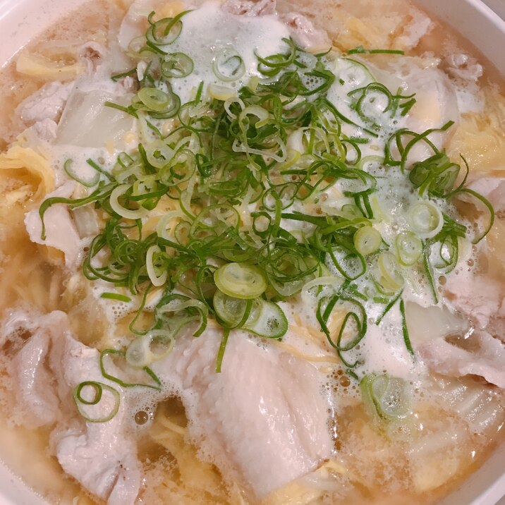 お肉と白菜の煮込みらーめん鍋♪